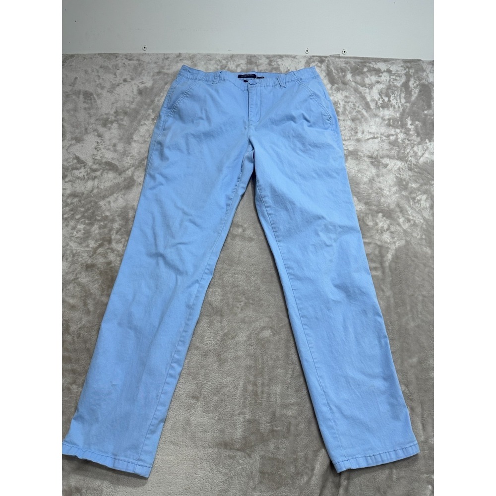 Bandolino Pants Womens Size 10 Light Blue Michele Pockets Cotton Spandex Stretch